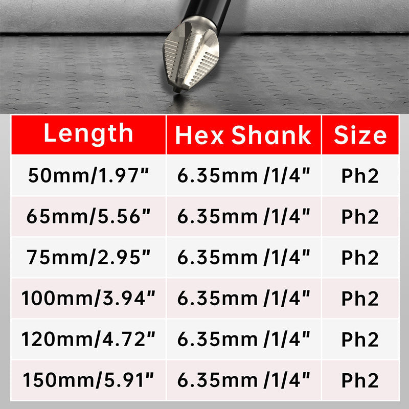 6-teilige Phillips Schraubendreher Bits Set