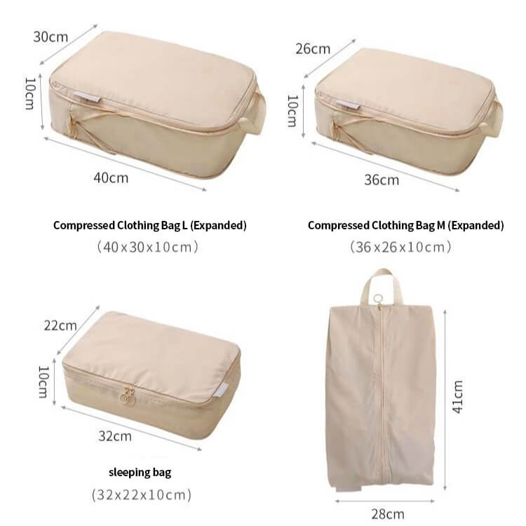 Super platzsparende, selbstkomprimierende Aufbewahrungstasche