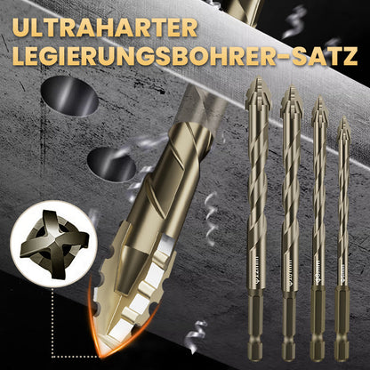 Hochfester Exzenterbohrer-Satz mit 4 Schneiden