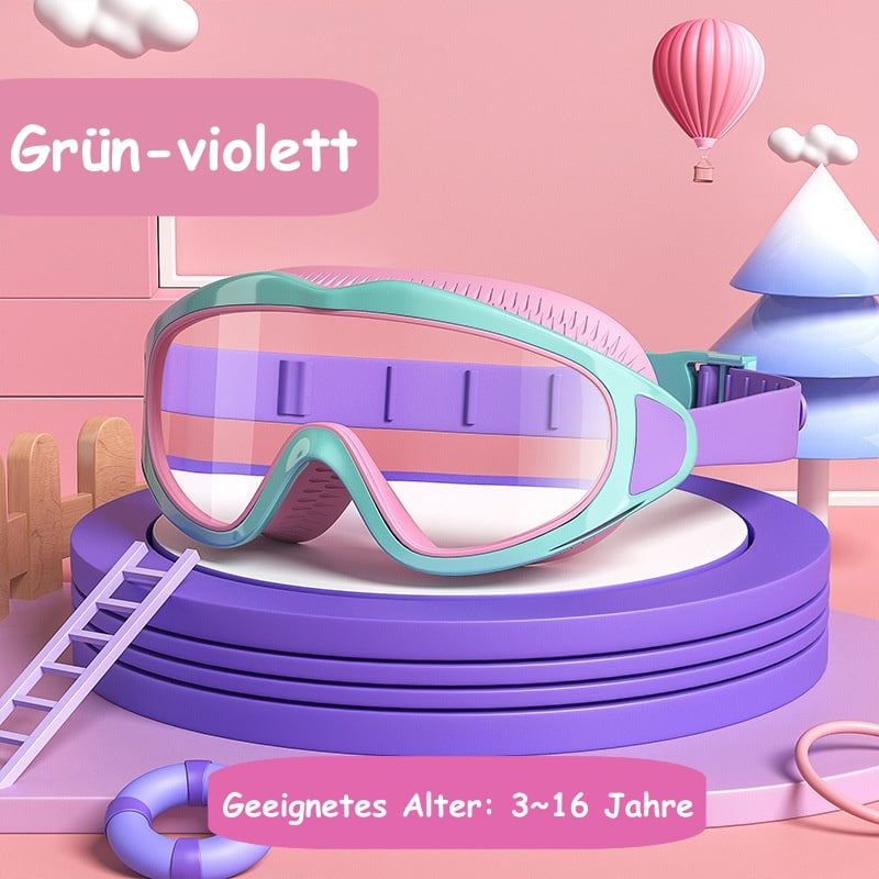 HD-Schwimmbrille für Kinder mit großem Rahmen, wasserdicht und anti-beschlagend