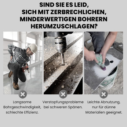 Hochfester Exzenterbohrer-Satz mit 4 Schneiden