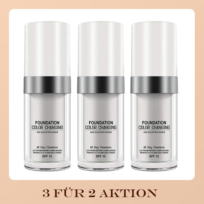 Farbwechselnde Foundation für reife Haut