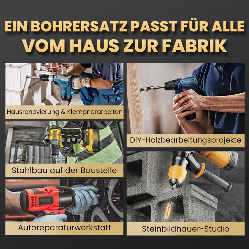 Hochfester Exzenterbohrer-Satz mit 4 Schneiden