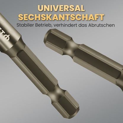 Hochfester Exzenterbohrer-Satz mit 4 Schneiden