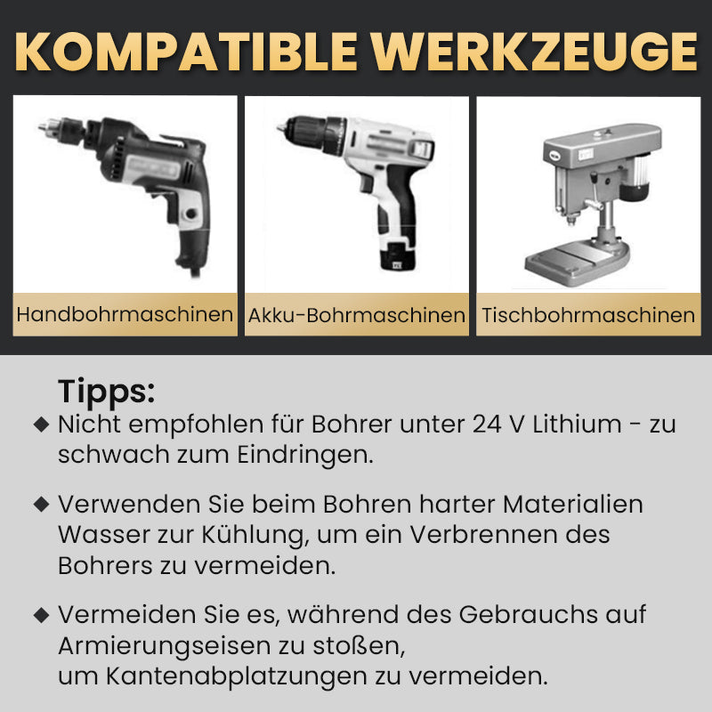 Hochfester Exzenterbohrer-Satz mit 4 Schneiden