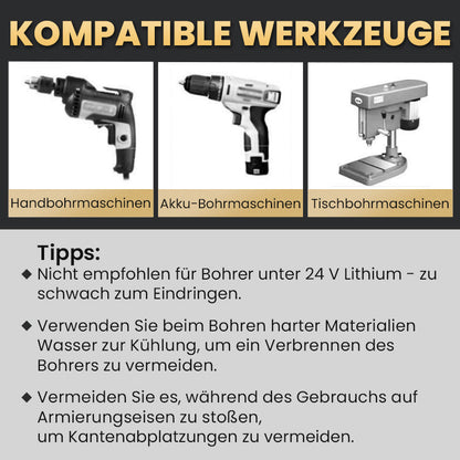 Hochfester Exzenterbohrer-Satz mit 4 Schneiden