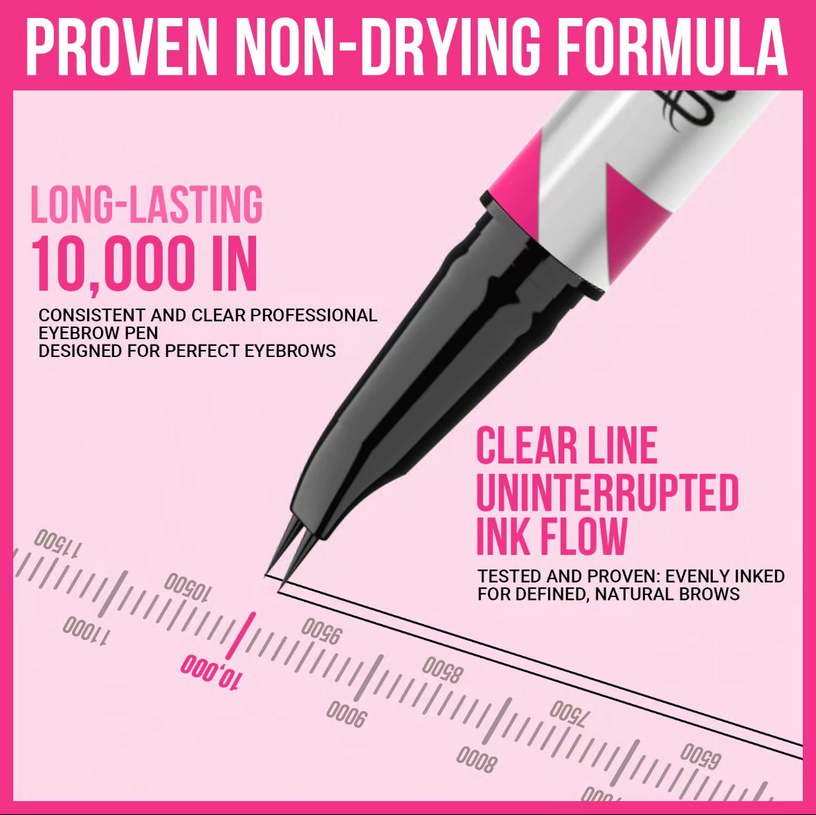 Double-ended Two-pronged Eyebrow Microblading Pencil with Eyebrow Brush