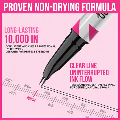 Double-ended Two-pronged Eyebrow Microblading Pencil with Eyebrow Brush