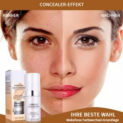 Farbwechselnde Foundation für reife Haut