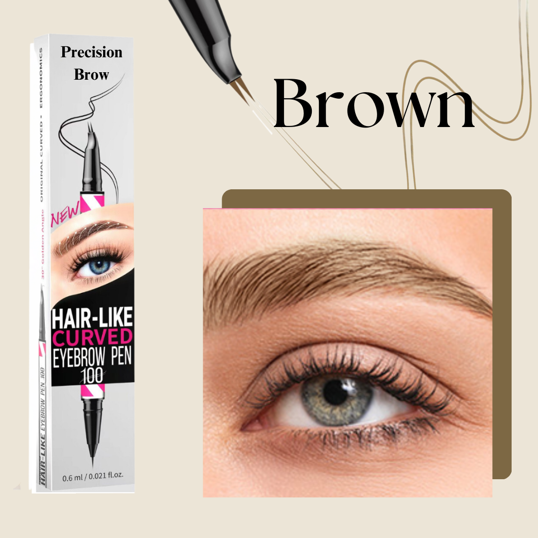 Double-ended Two-pronged Eyebrow Microblading Pencil with Eyebrow Brush