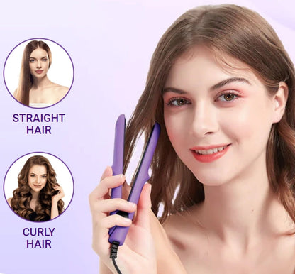 🎁Hot Sale 45% OFF⏳2-in-1 Mini Curling Wand & Flat Iron Hair Straightener