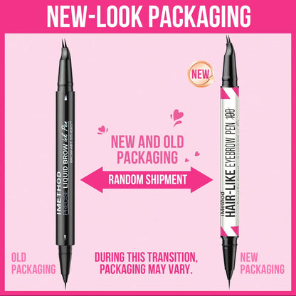 Double-ended Two-pronged Eyebrow Microblading Pencil with Eyebrow Brush