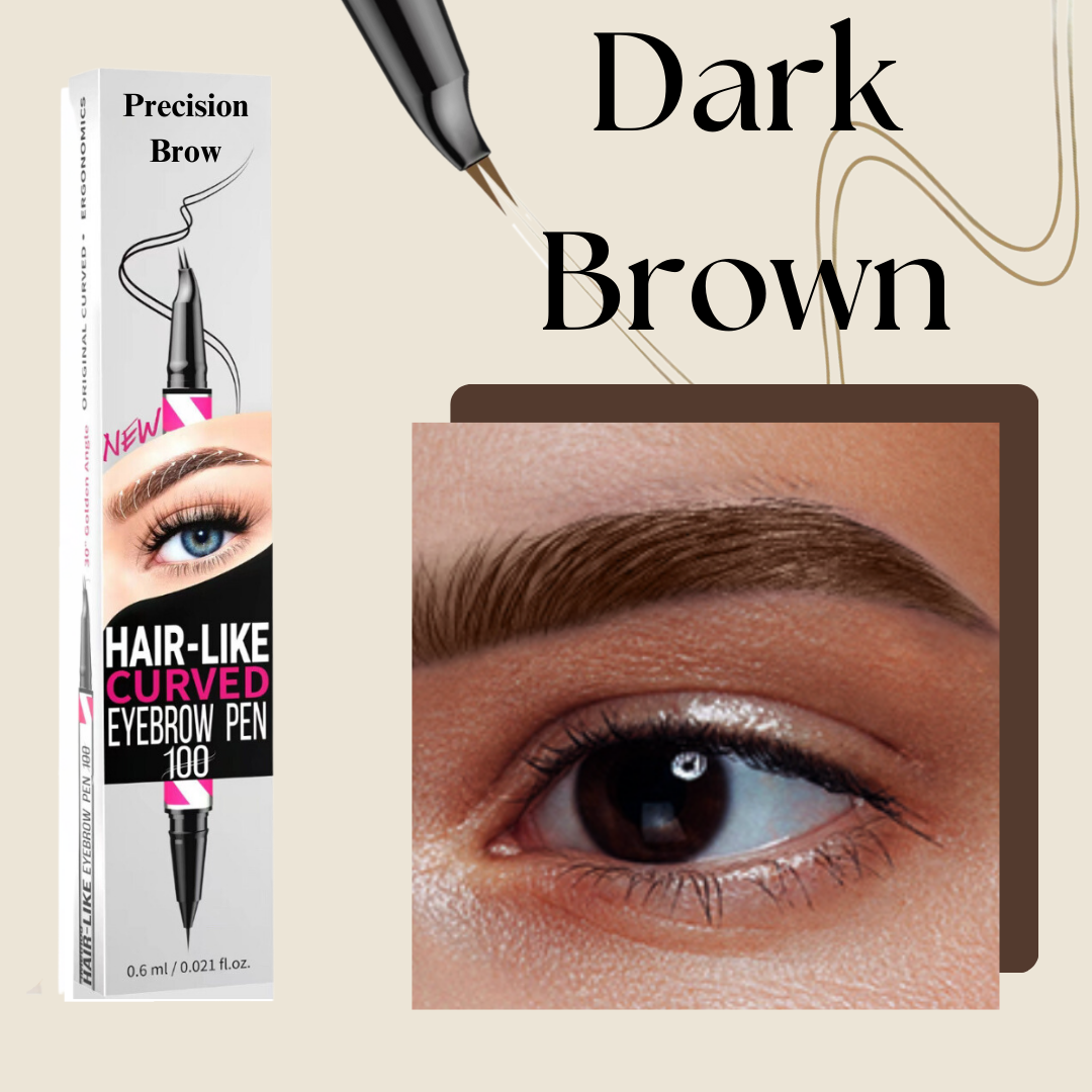 Double-ended Two-pronged Eyebrow Microblading Pencil with Eyebrow Brush