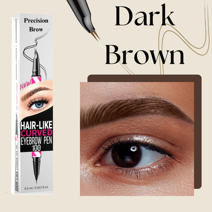 Double-ended Two-pronged Eyebrow Microblading Pencil with Eyebrow Brush