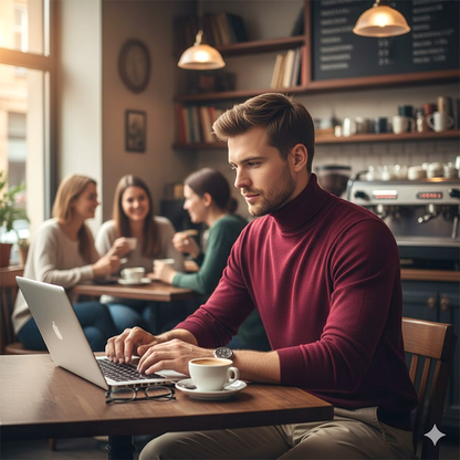 ⏳ Letzter Tag: 50 % auf das gesamte Sortiment!⏰ Premium Kaschmirpulli Herren Einfarbig - Weiches Wohlfühlgarn mit Moderner Passform für Business & Freizeit 👔