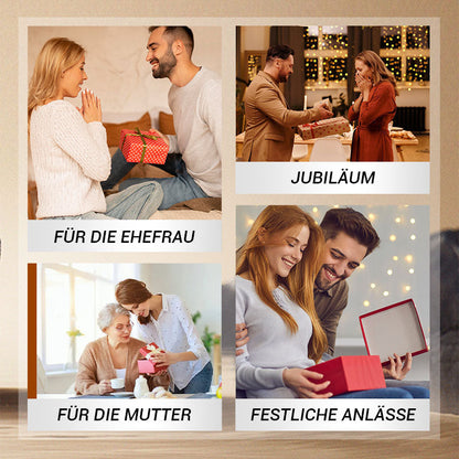 Glitzernder Mond und Sterne Halskette