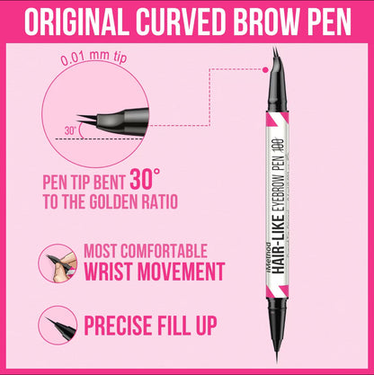 Double-ended Two-pronged Eyebrow Microblading Pencil with Eyebrow Brush