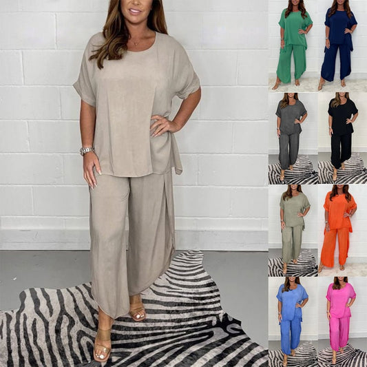 Floaty 2 Piece Sleeved Trouser Set