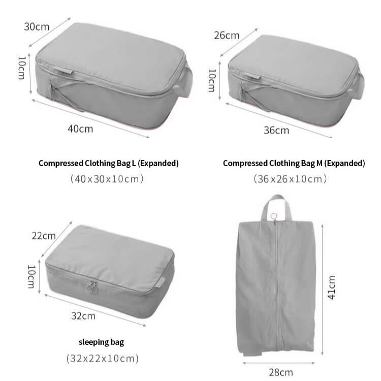 Super platzsparende, selbstkomprimierende Aufbewahrungstasche
