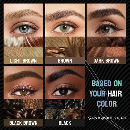 Double-ended Two-pronged Eyebrow Microblading Pencil with Eyebrow Brush