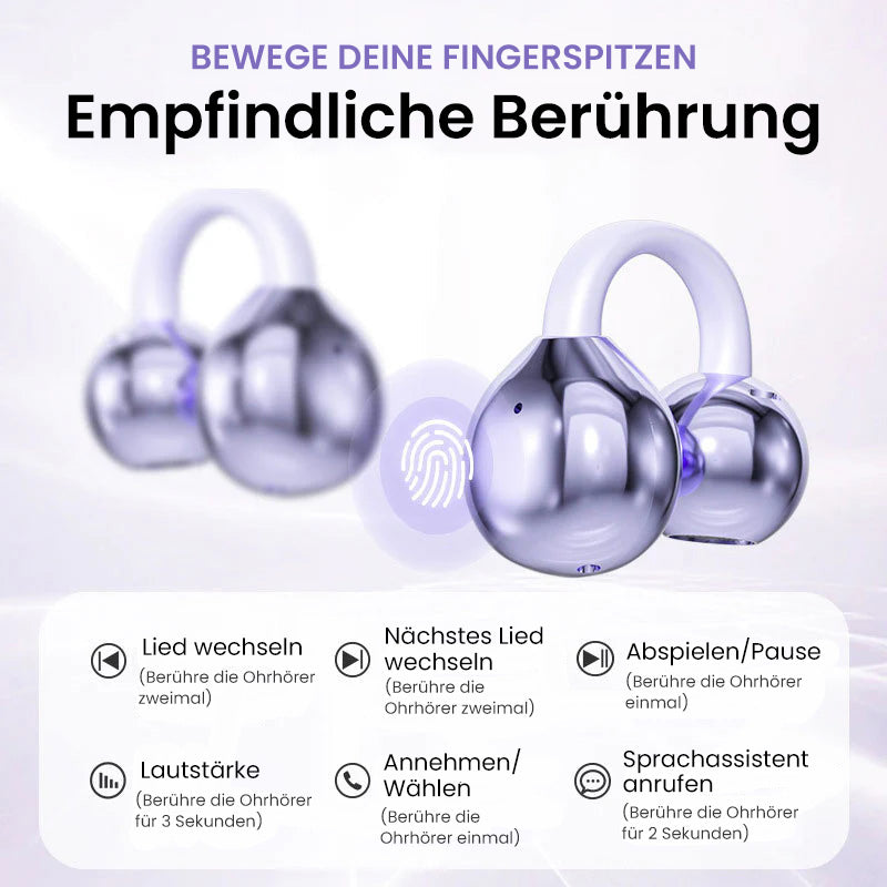 Bluetooth-Kopfhörer mit Ohrclip