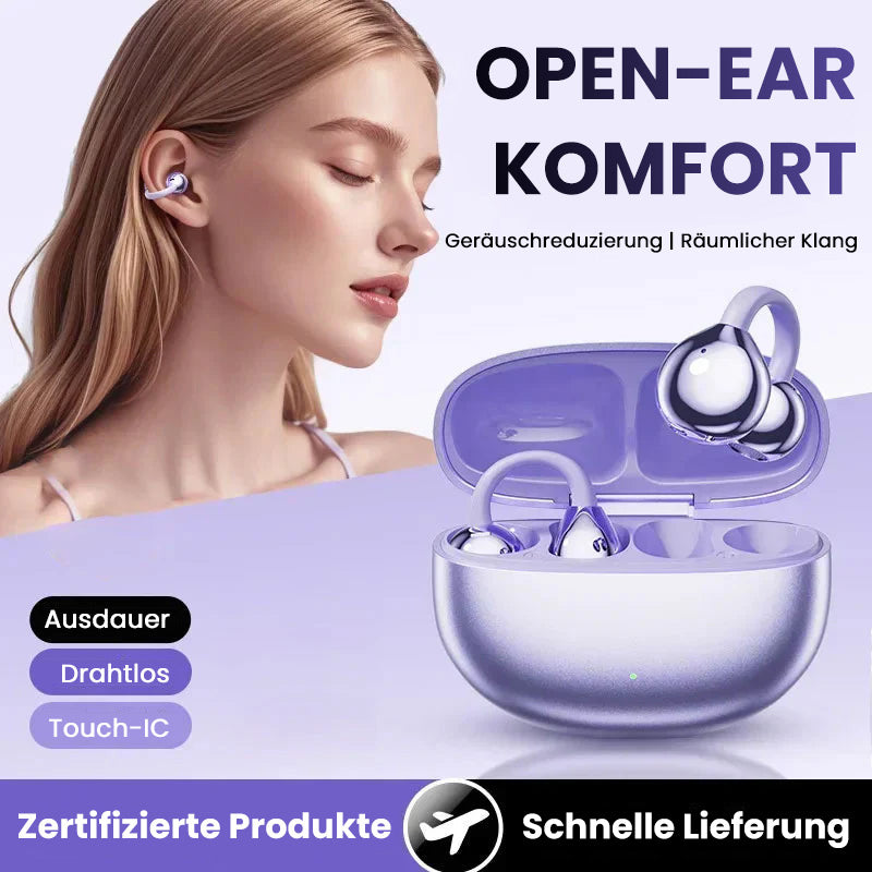 Bluetooth-Kopfhörer mit Ohrclip