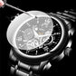Wasserdichte römische skelettierte mechanische Herrenuhr
