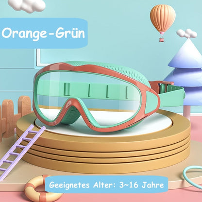 HD-Schwimmbrille für Kinder mit großem Rahmen, wasserdicht und anti-beschlagend