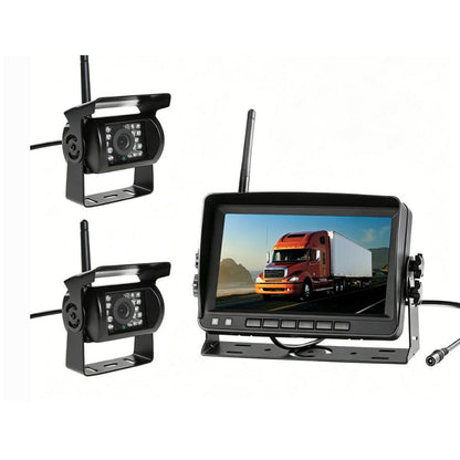 7-Zoll Rückfahrkamera Set mit Monitor – Kabellos für LKW, Bus & Traktor 🚛 Klare Rückansicht