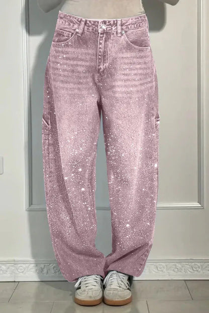 Damen-Jeans mit Strassverzierung – Lässige, bequeme Hose für Alltag & Freizeit ✨👖