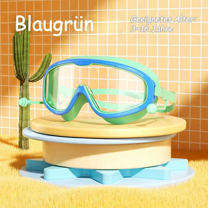 HD-Schwimmbrille für Kinder mit großem Rahmen, wasserdicht und anti-beschlagend