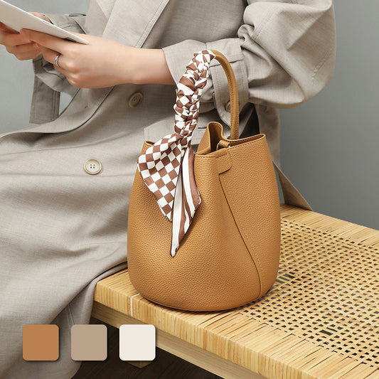 Women Trendy Leather Bucket Shoulder Bag