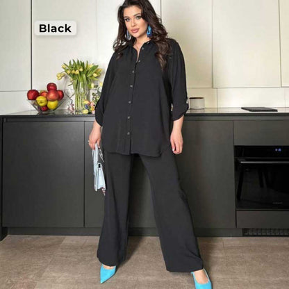 Women's Casual Loose Solid Color Suit