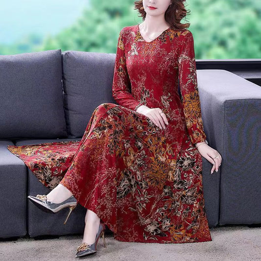 💥Hot sale women’s elegant V-neck floral dress👗