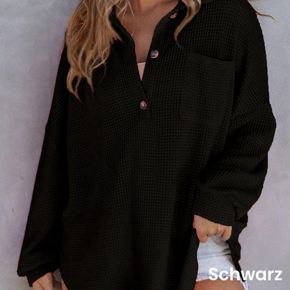 ✨2024 New Women’s Loose Solid Color Waffle Knit Shirt Jacket