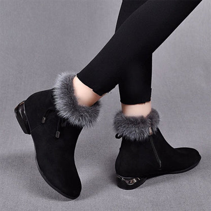 Fashionable, warm, thick and non-slip ankle boots for women