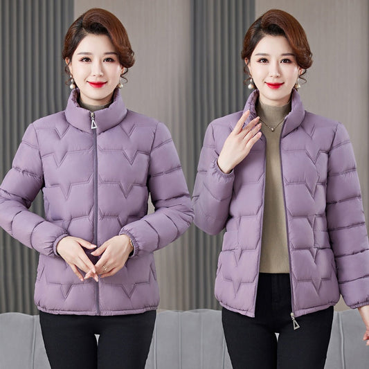 Women's Warm Stand Collar Quilted Puffer Jacket