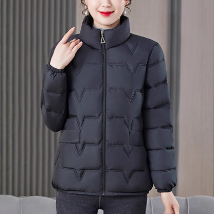 Women's Warm Stand Collar Quilted Puffer Jacket