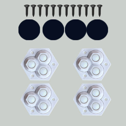 Neues selbstklebendes Universalrad, 360°-Doppelkugel ohne Schlag, verschleißfest, tragend, geräuschlose kleine Riemenscheibe