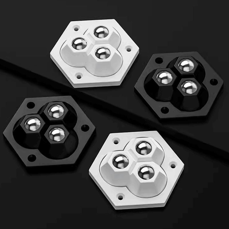 Neues selbstklebendes Universalrad, 360°-Doppelkugel ohne Schlag, verschleißfest, tragend, geräuschlose kleine Riemenscheibe