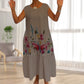 Lockeres, ärmelloses Kleid mit Rundhalsausschnitt und Blumenmuster