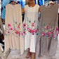 Lockeres, ärmelloses Kleid mit Rundhalsausschnitt und Blumenmuster