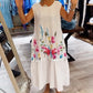 Lockeres, ärmelloses Kleid mit Rundhalsausschnitt und Blumenmuster