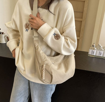 Modische Damenmode Umhängetasche in einfarbigem Nylon