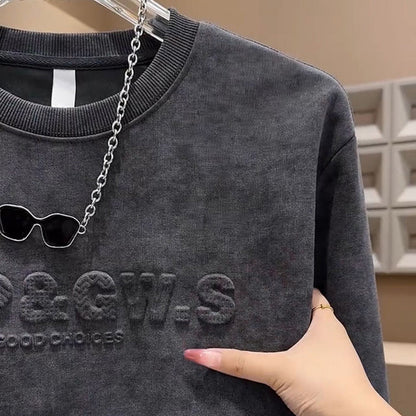 Lässiges Rundhals-Sweatshirt für Herren