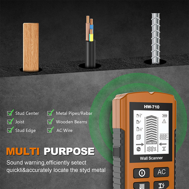 Multifunktionaler Handheld Metall und Wand Detektor