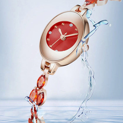 Farbige Zirkon-Armbanduhr