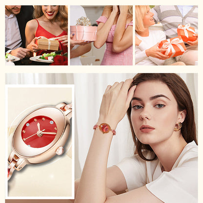 Farbige Zirkon-Armbanduhr