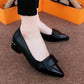 Elegante Pumps mit niedrigem Absatz aus Leder für Damen🌸🌞Weiche Sohle für leichtes Entfernen