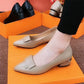 Elegante Pumps mit niedrigem Absatz aus Leder für Damen🌸🌞Weiche Sohle für leichtes Entfernen